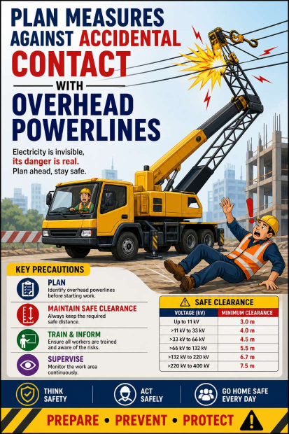 Plan Measures Against Accidental Contact with Overhead Powerlines