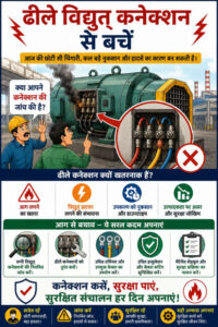ढीले विद्युत कनेक्शन से बचें