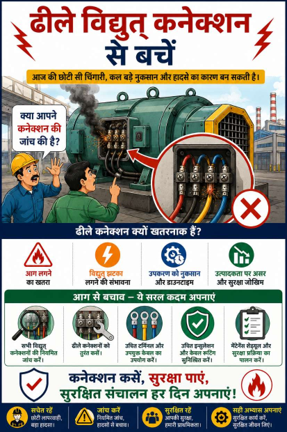 ढीले विद्युत कनेक्शन से बचें