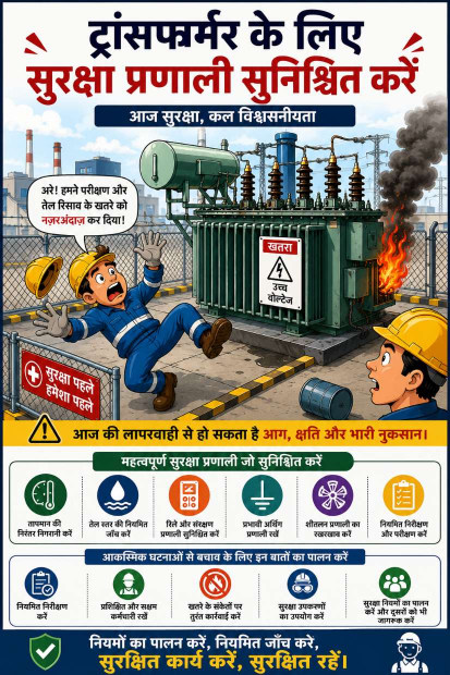 ट्रांसफार्मर के लिए सुरक्षा प्रणाली सुनिश्चित करें