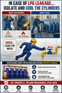 In Case of LPG Leakage – Isolate and Cool the Cylinders