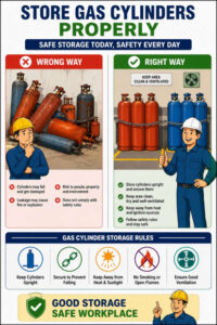 Store Gas Cylinders Properly
