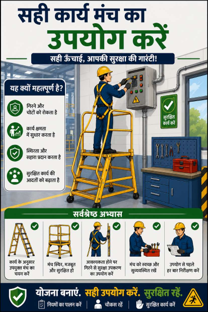 सही कार्य मंच का उपयोग करें – सही ऊँचाई आपकी सुरक्षा की गारंटी