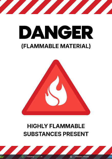 Danger – Flammable Material Warning Sign