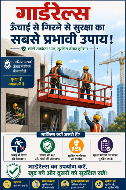 गार्डरेल्स – ऊँचाई से गिरने से सुरक्षा का सबसे प्रभावी उपाय