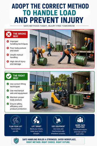 Adopt the Correct Method to Handle Load and Prevent Injury