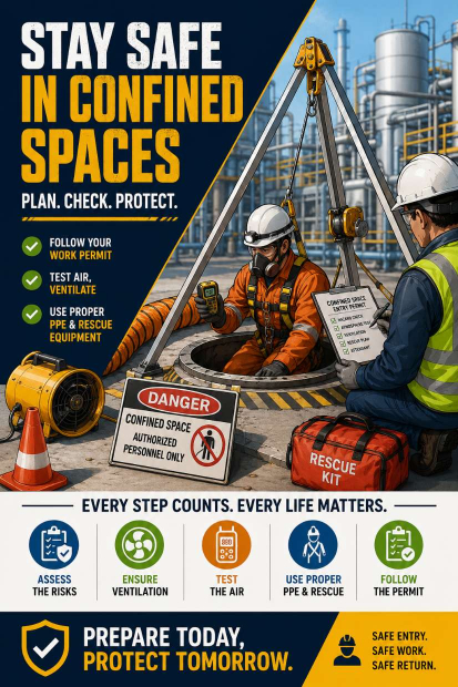 Stay Safe in Confined Spaces – Plan Check Protect