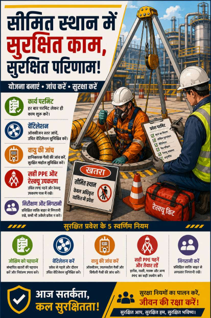 सीमित स्थान में सुरक्षित काम – सुरक्षित परिणाम
