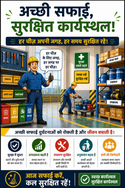 अच्छी सफाई – सुरक्षित कार्यस्थल
